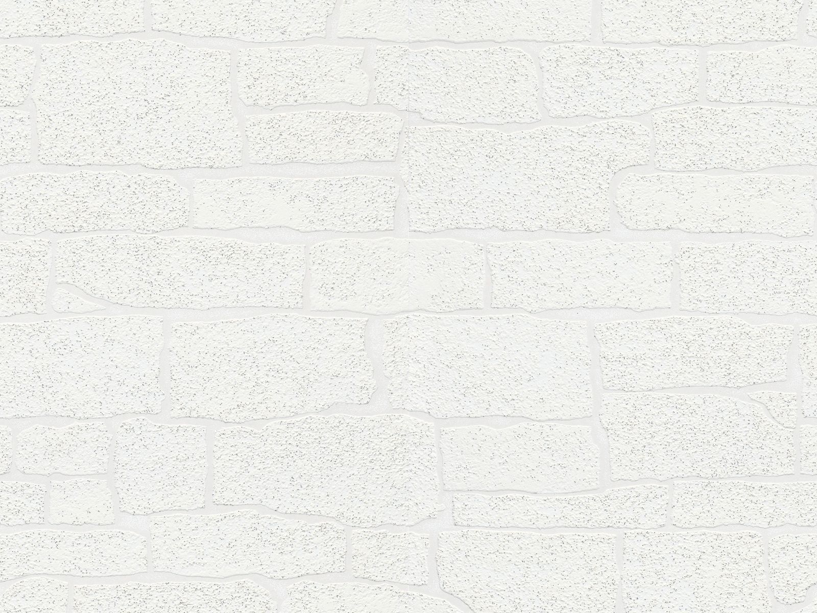 Vliesová tapeta s imitáciou kameňa v drsnej štruktúre s trblietkami v bielej farbe, ER-601204