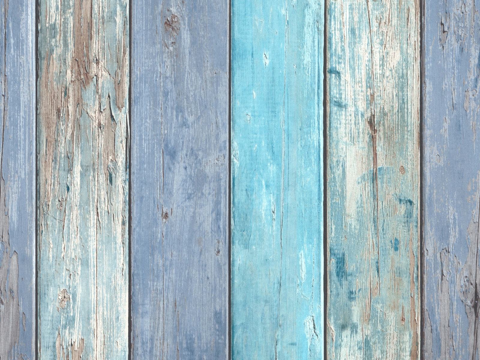 Vliesová tapeta s dizajnom drevených starých dosiek s efektom morskej patiny v modrozelenej farbe, ER-601417