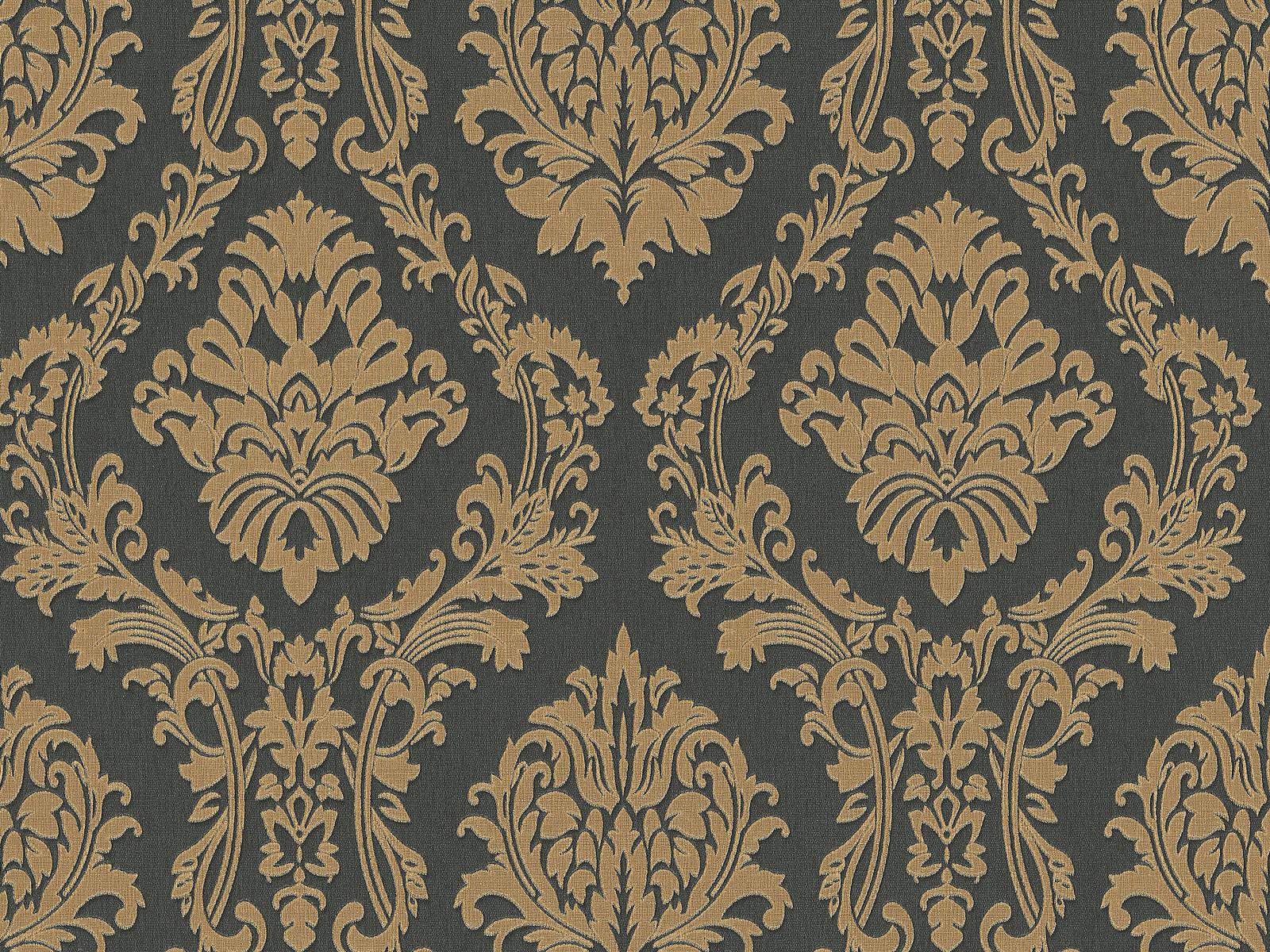 Vliesová tapeta s moderným dizajnom klasického ornamentu v čiernej farbe, ER-601670
