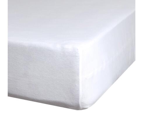 Napínacia bavlnená plachta JERSEY s gumičkou biela - vysoká gramáž, rozmer 220 x 200 cm
