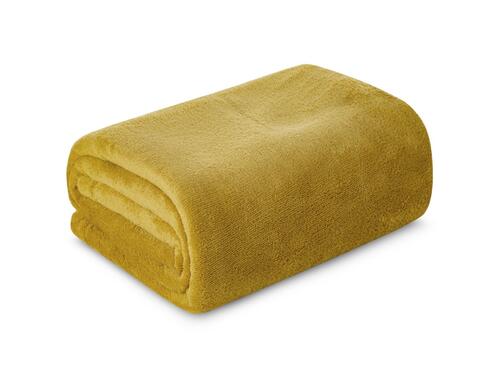 Jemná jednofarebná deka - Simple žltá 150 x 200 cm
