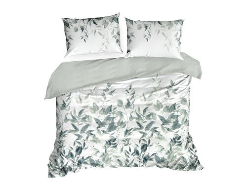 Obliečky na posteľ so vzorom kvetov zo saténovej bavlny - Spring 2, prikrývka 160 x 200 cm + 2x vankúš 70 x 80 cm