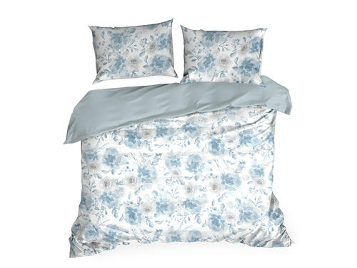 Obliečky na posteľ so vzorom kvetov zo saténovej bavlny - Spring 14, prikrývka 160 x 200 cm + 2x vankúš 70 x 80 cm