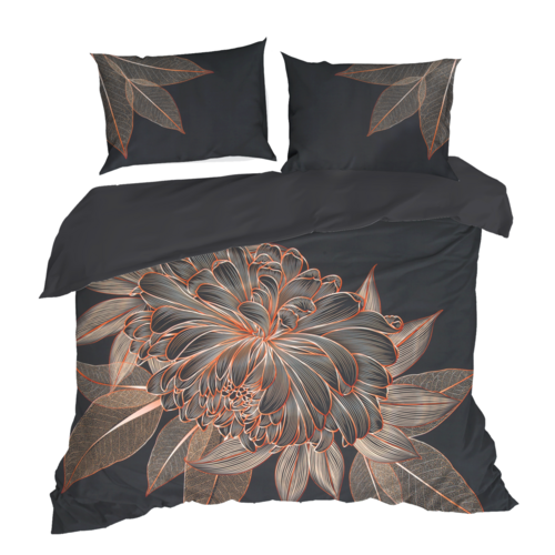 Luxusné obliečky na posteľ z bavlneného mako saténu - Victoria 8, prikrývka 160 x 200 cm + 2x vankúš 70 x 80 cm