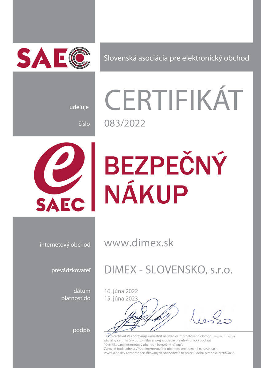 SAEC bezpečný nákup - dimex.sk