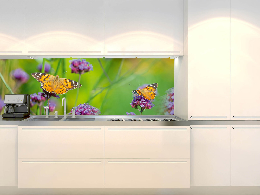 Fototapeta do kuchyne KI-180-113 Motýle 60 x 180 cm