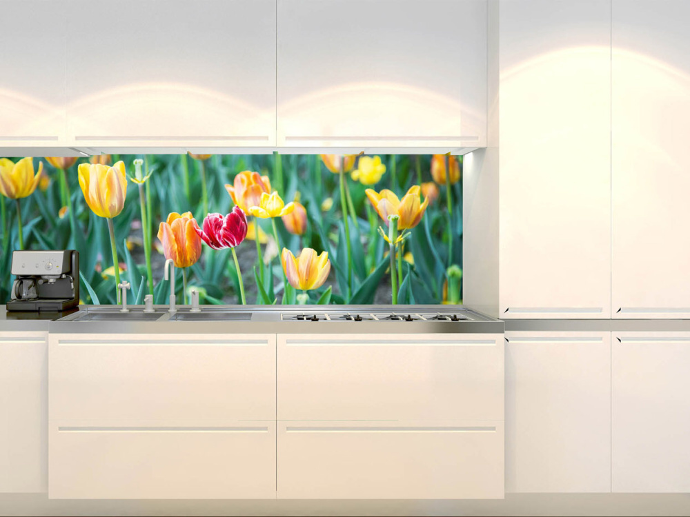 Fototapeta do kuchyne KI-180-122 Tulipány 60 x 180 cm