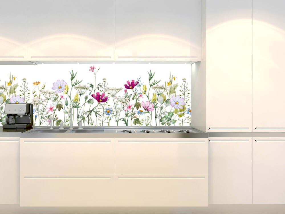 Fototapeta do kuchyne KI-180-144 Kvetinový vzor 60 x 180 cm