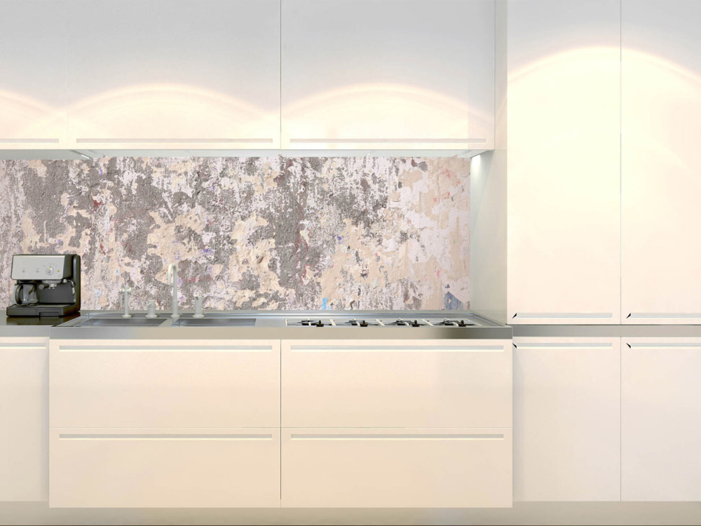 Kuchynská zástena z akrylátového skla – Ošúchaná stena