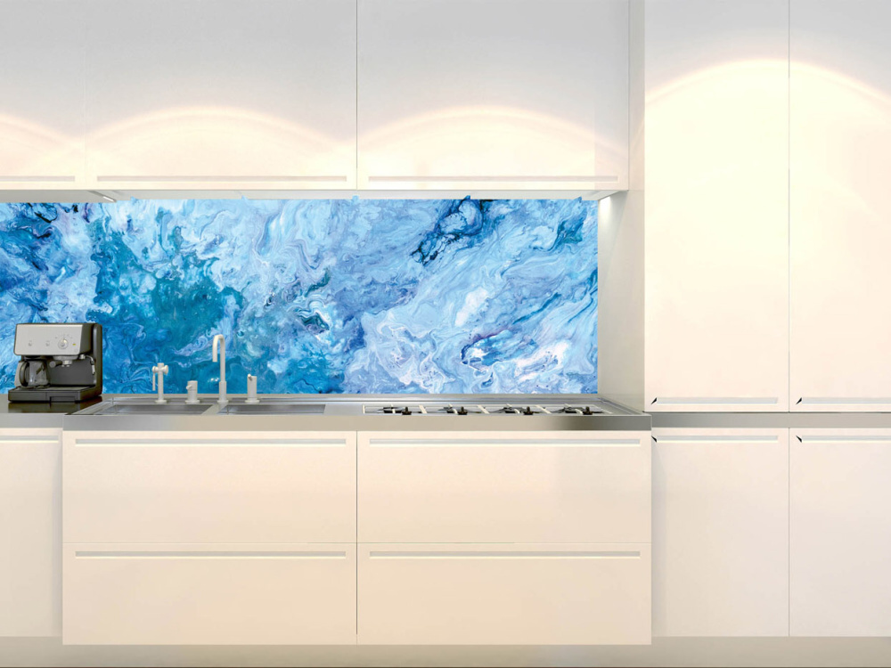 Fototapeta do kuchyne KI-180-158 Modrý abstrakt 60 x 180 cm