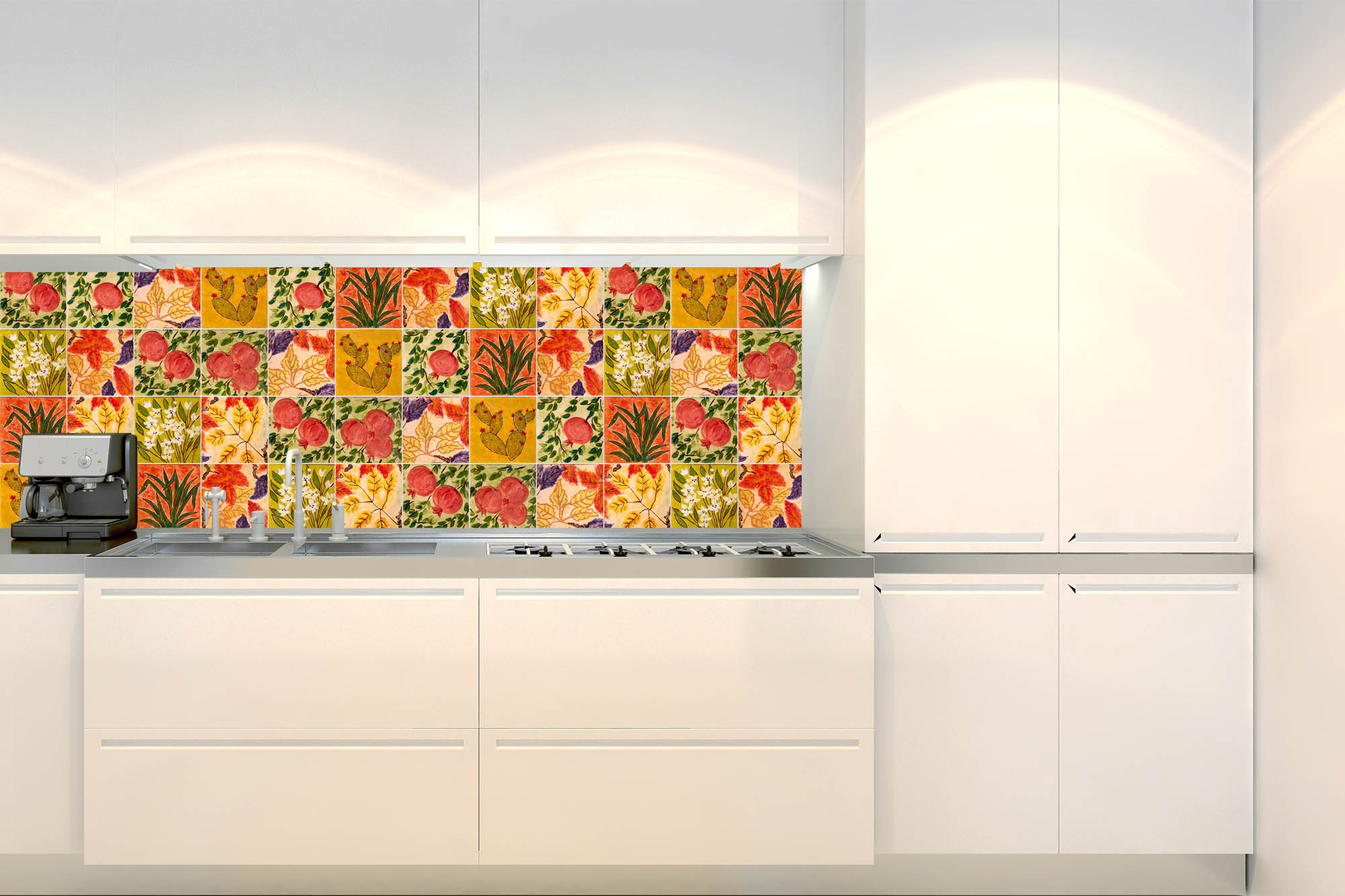 Fototapeta do kuchyne KI-180-166 Mozaika rastlín 60 x 180 cm