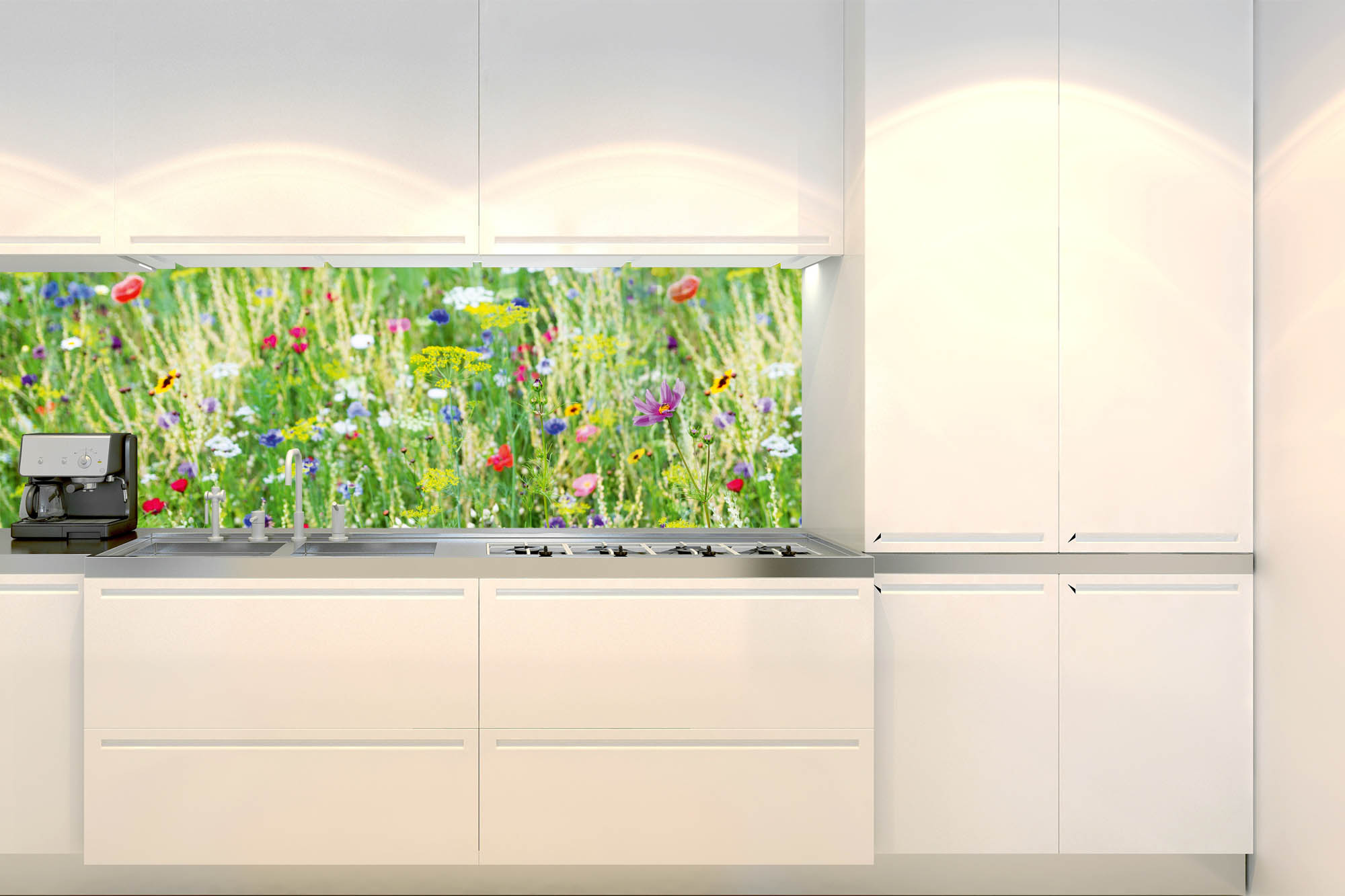 Fototapeta do kuchyne KI-180-172 Lúka s kvetmi 60 x 180 cm