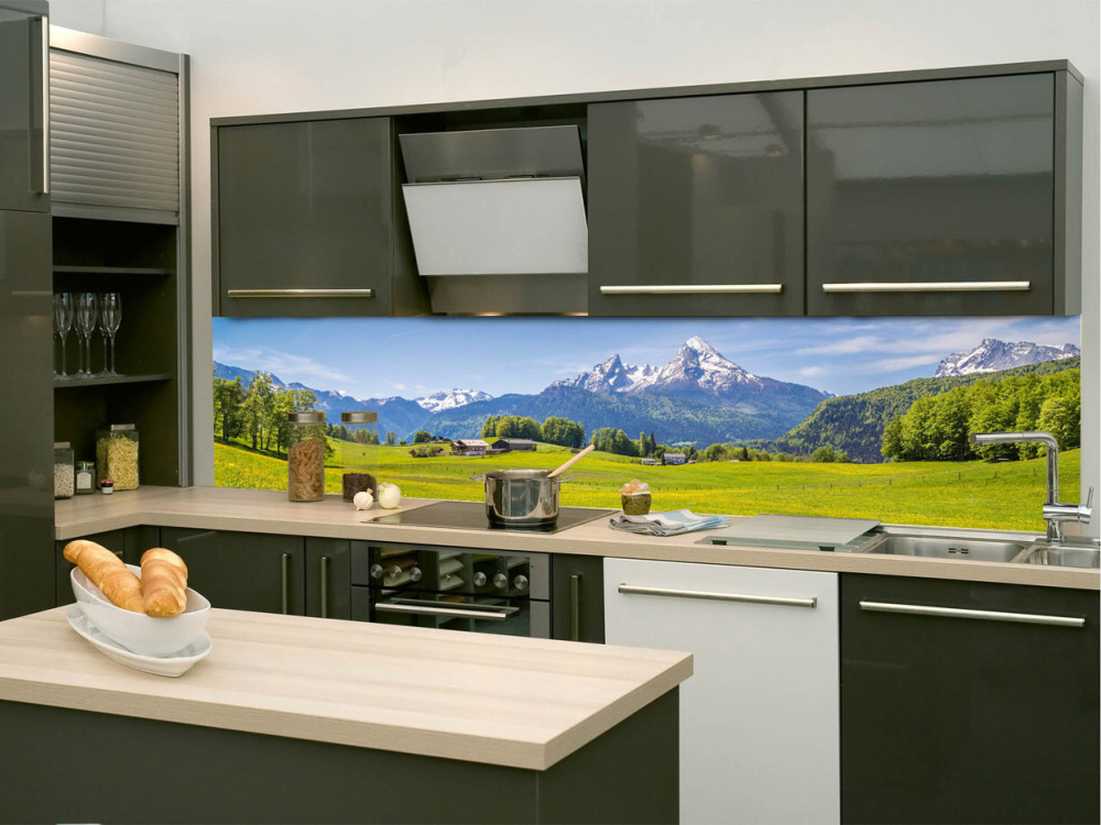 Fototapeta do kuchyne KI-260-135 Alpský pohľad 60 x 260 cm
