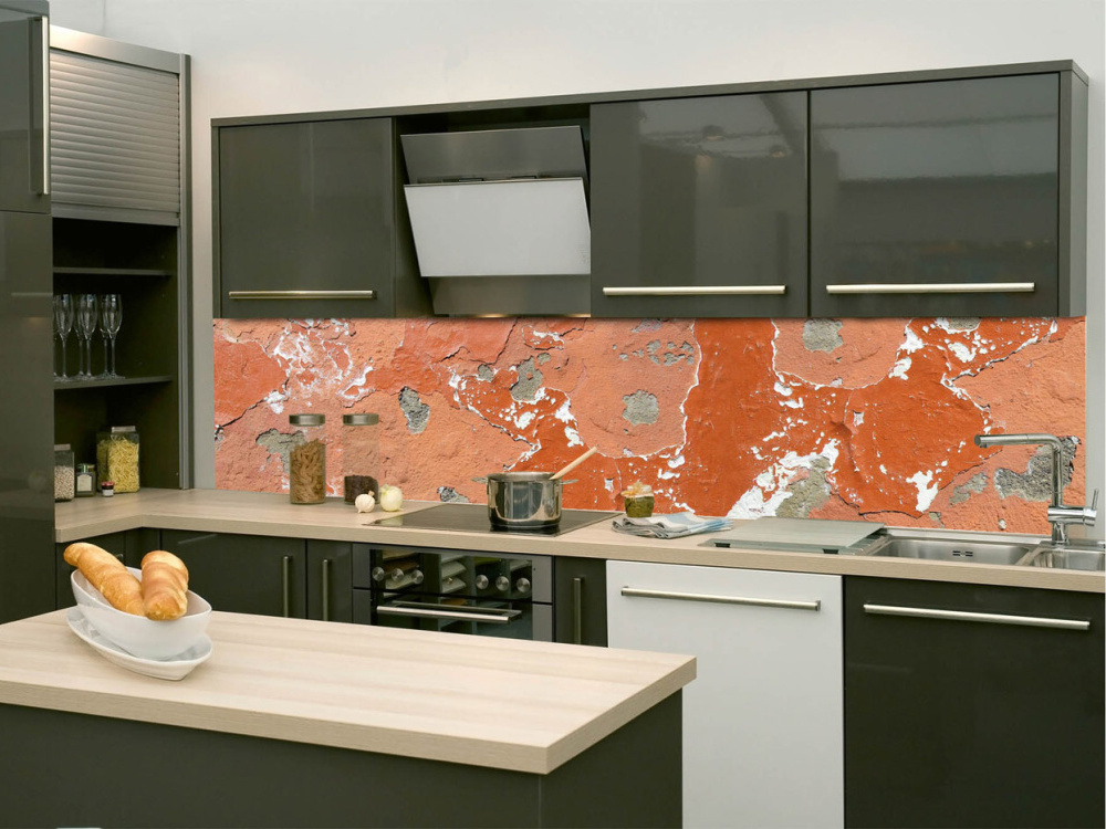Fototapeta do kuchyne KI-260-149 Rozbitá stena 60 x 260 cm