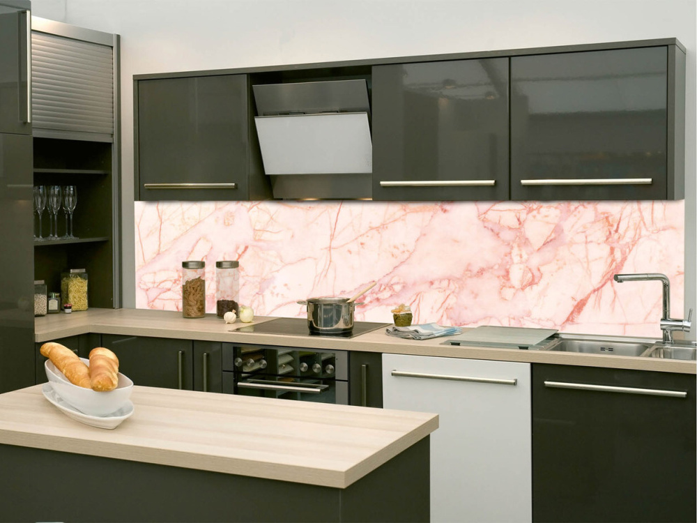 Fototapeta do kuchyne KI-260-157 Ružový mramor 60 x 260 cm