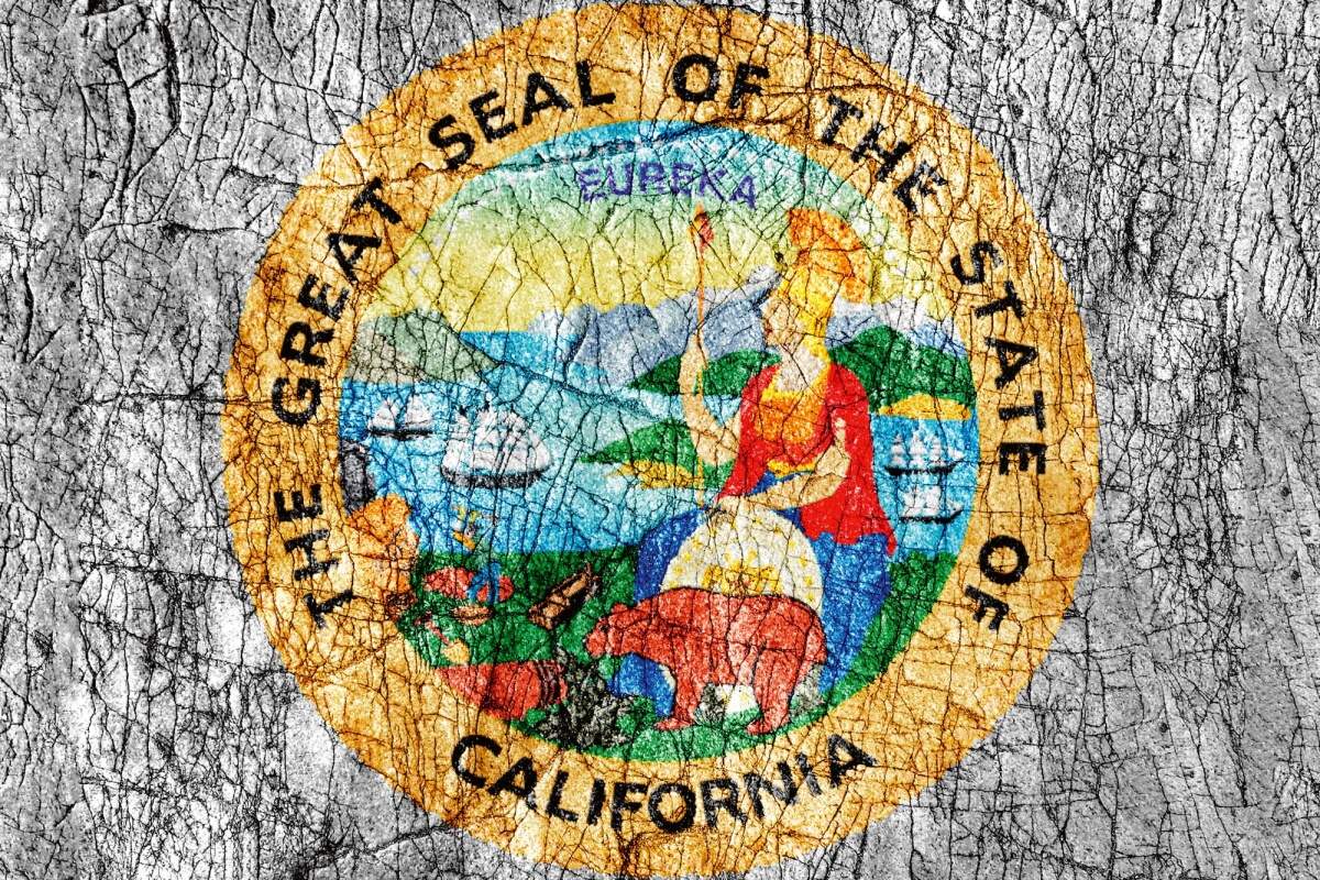 Fototapeta MS-5-3014 California Seal Flag 375 x 250 cm