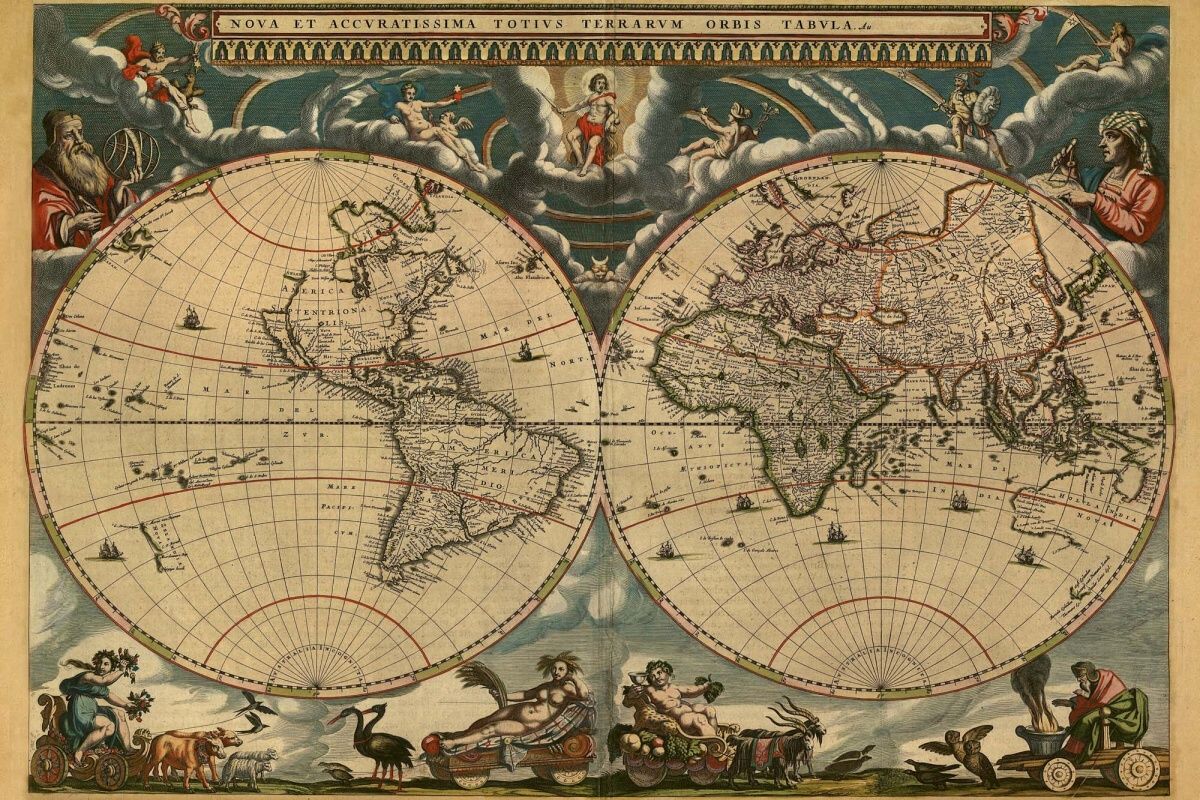 Fototapeta MS-5-1516 Mapa starovekého sveta 375 x 250 cm