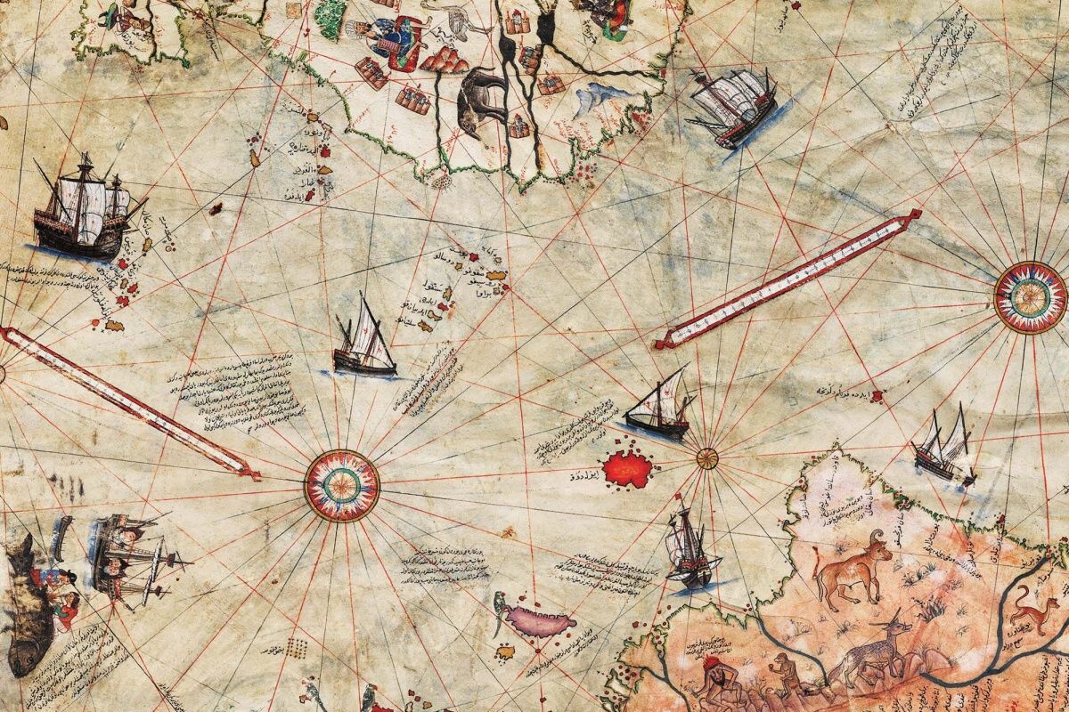 Fototapeta MS-5-1520 Mapa Piri Reis 375 x 250 cm