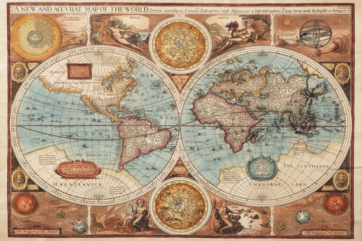 Fototapeta MS-5-1533 Stará mapa II 375 x 250 cm