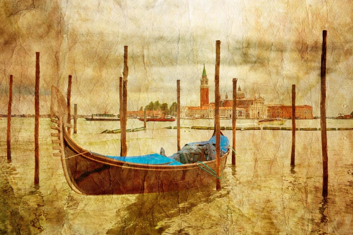 Fototapeta MS-5-2046 Loď v Benátkach 375 x 250 cm