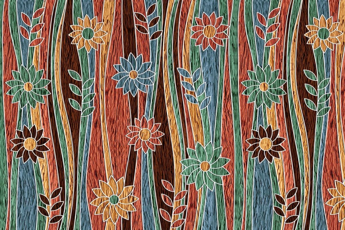 Fototapeta MS-5-1458 Záhradný dekoratívny vzor 375 x 250 cm