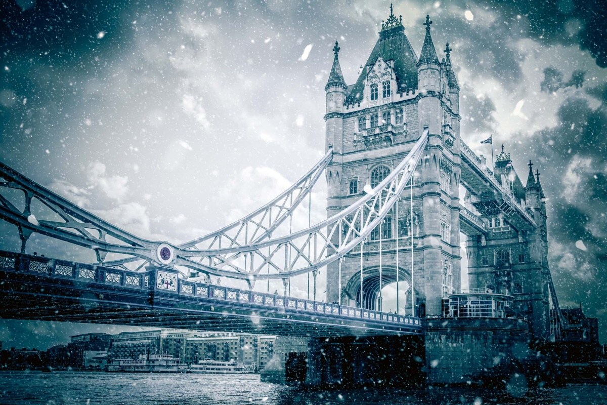 Fototapeta MS-5-0653 Zimná scenéria Londýna 375 x 250 cm