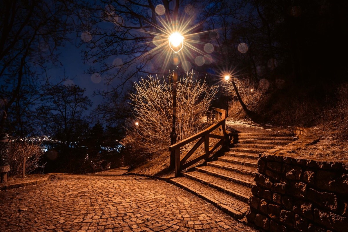 Fototapeta MS-5-0686 Petřínsky park v noci 375 x 250 cm