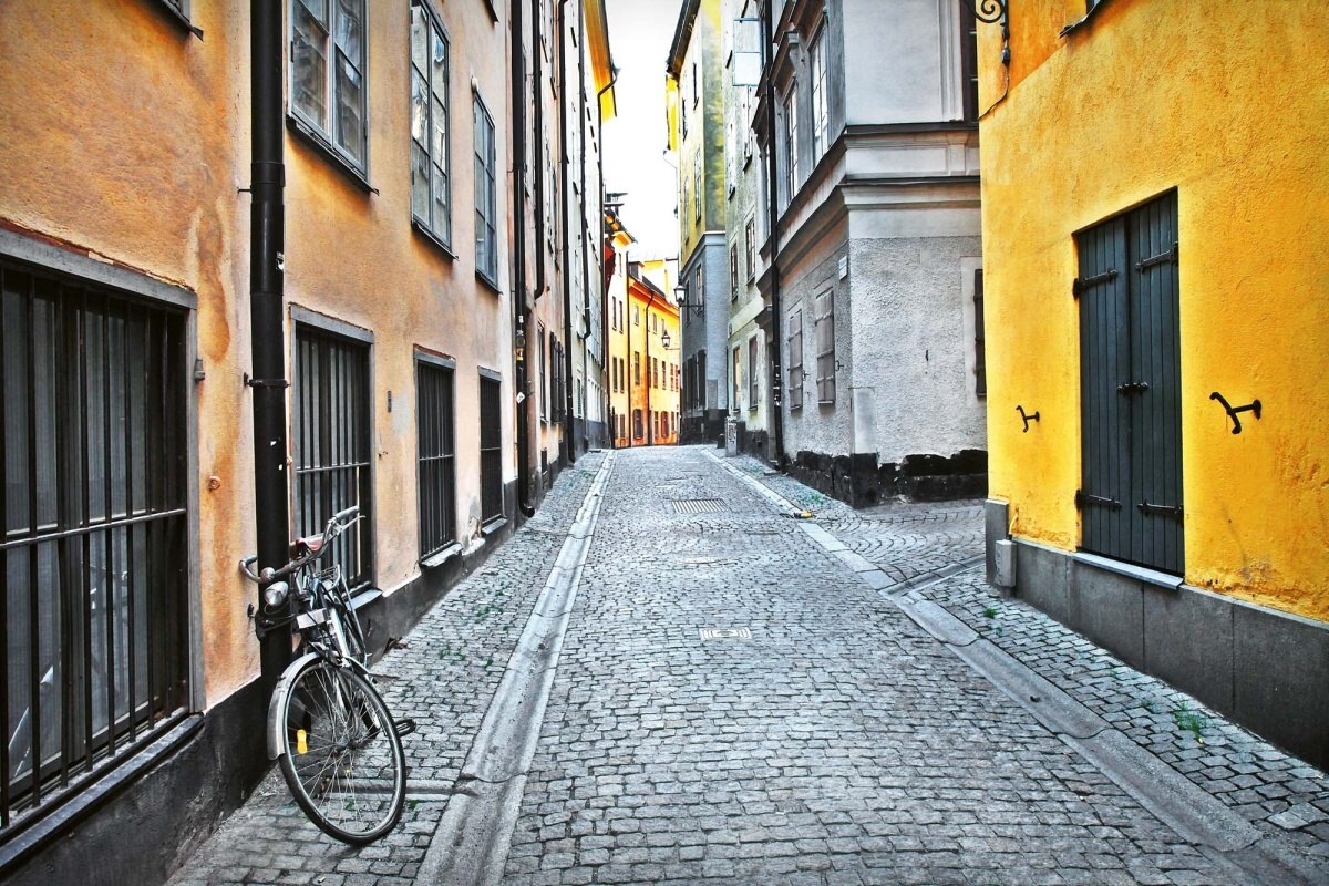 Fototapeta MS-5-0705 Stará ulica v Štokholme 375 x 250 cm