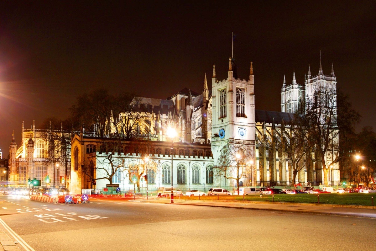 Fototapeta MS-5-1068 Westminsterské opátstvo v noci 375 x 250 cm