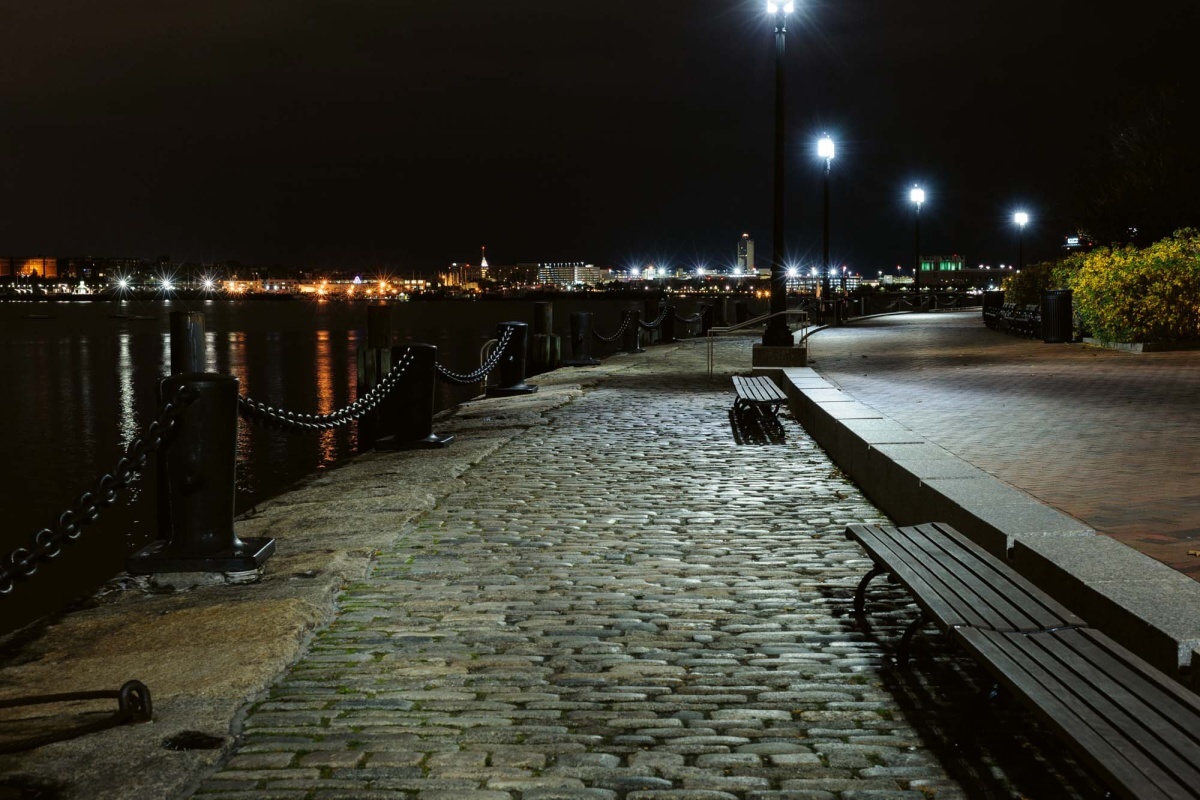 Fototapeta MS-5-1223 Harbour Walk v Bostone 375 x 250 cm