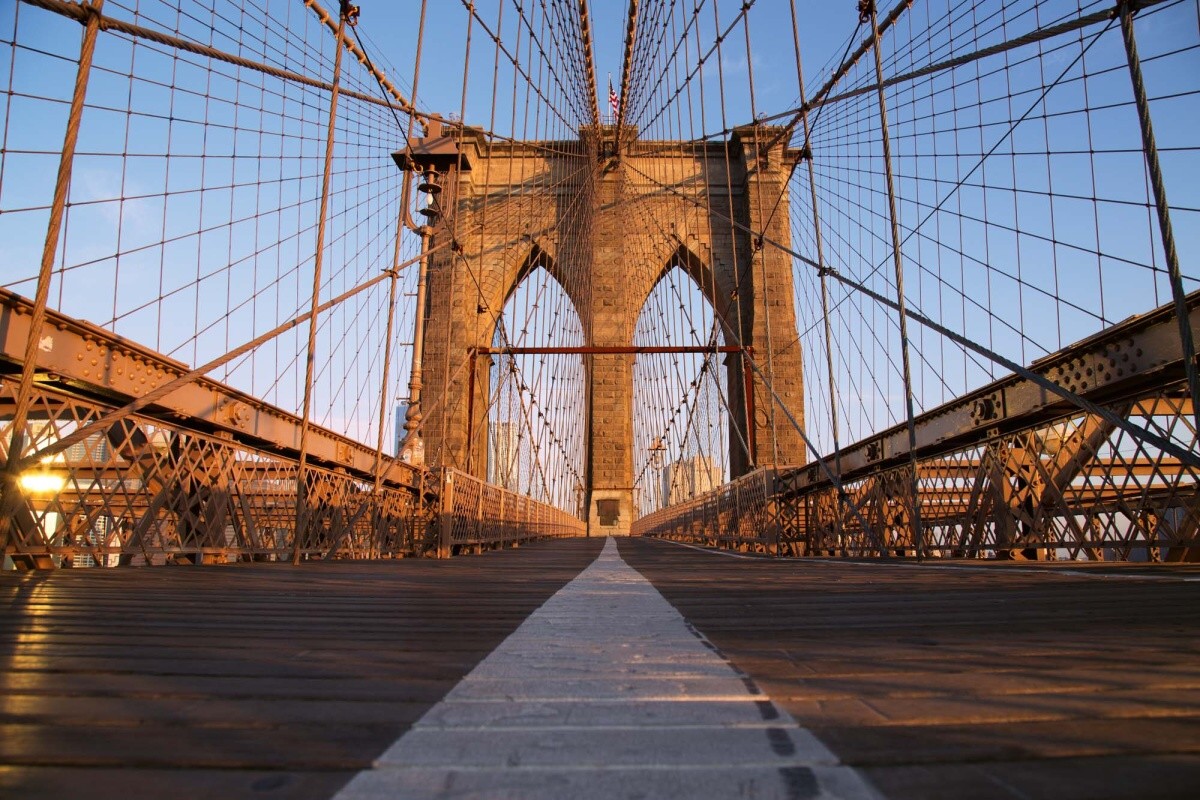 Fototapeta MS-5-2964 Brooklynský most pri východe slnka 375 x 250 cm