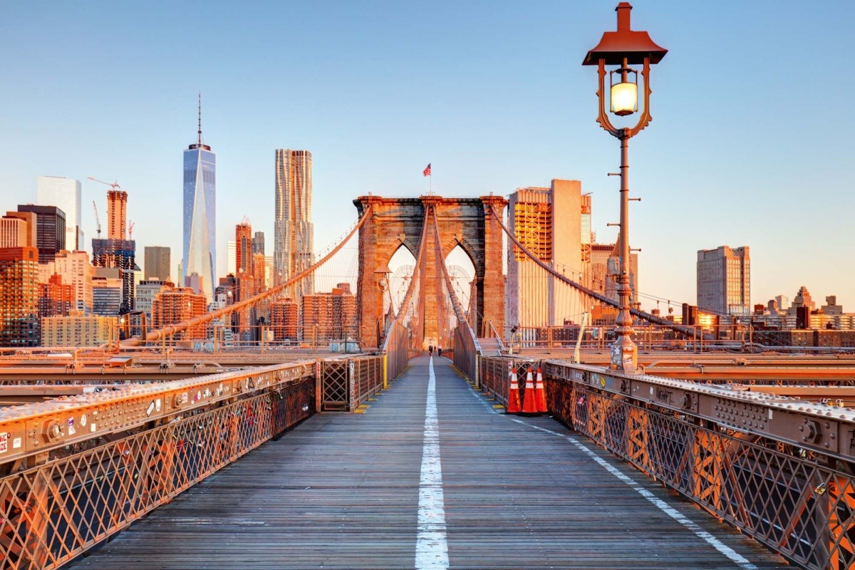 Fototapeta MS-5-2968 Brooklynský most s Manhattanom 375 x 250 cm
