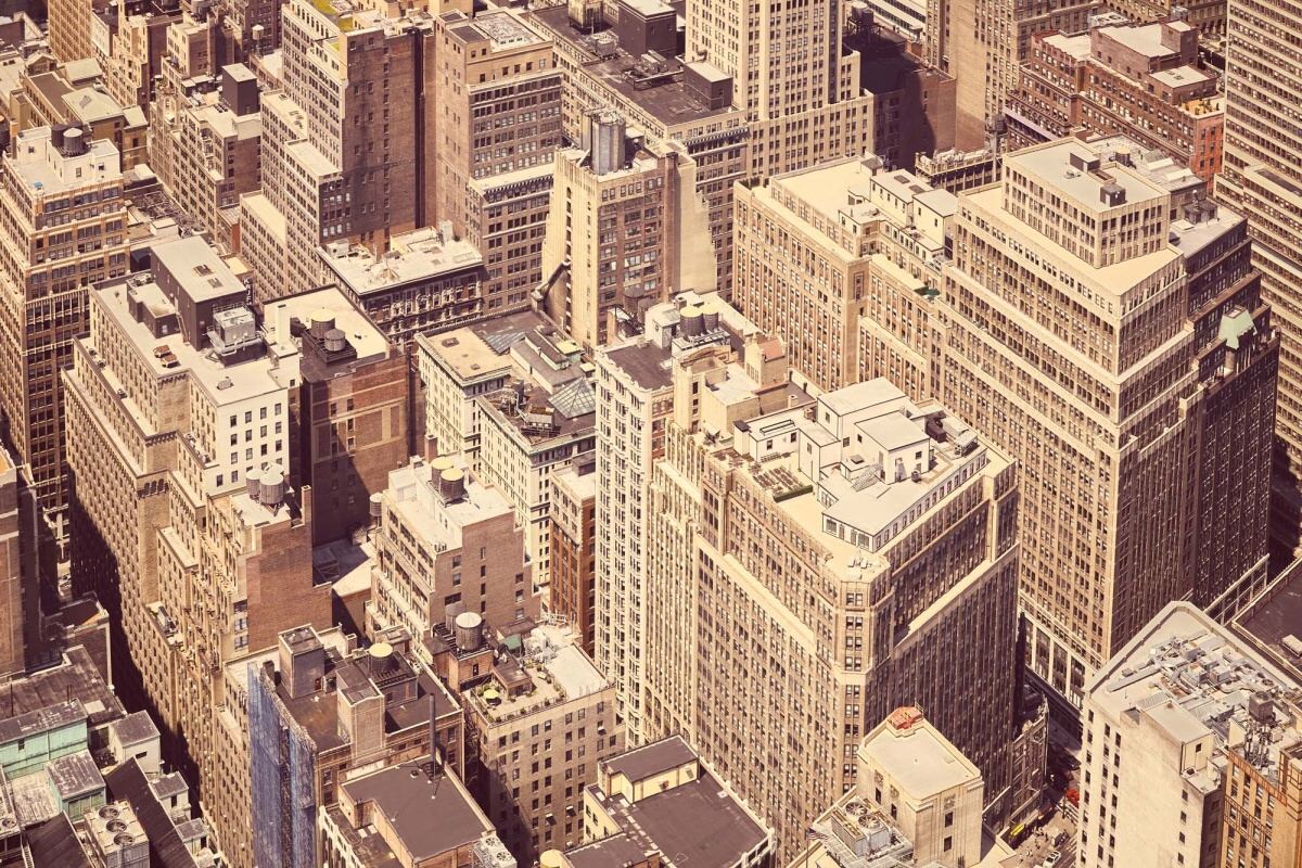 Fototapeta MS-5-2984 Obytné budovy v New Yorku 375 x 250 cm