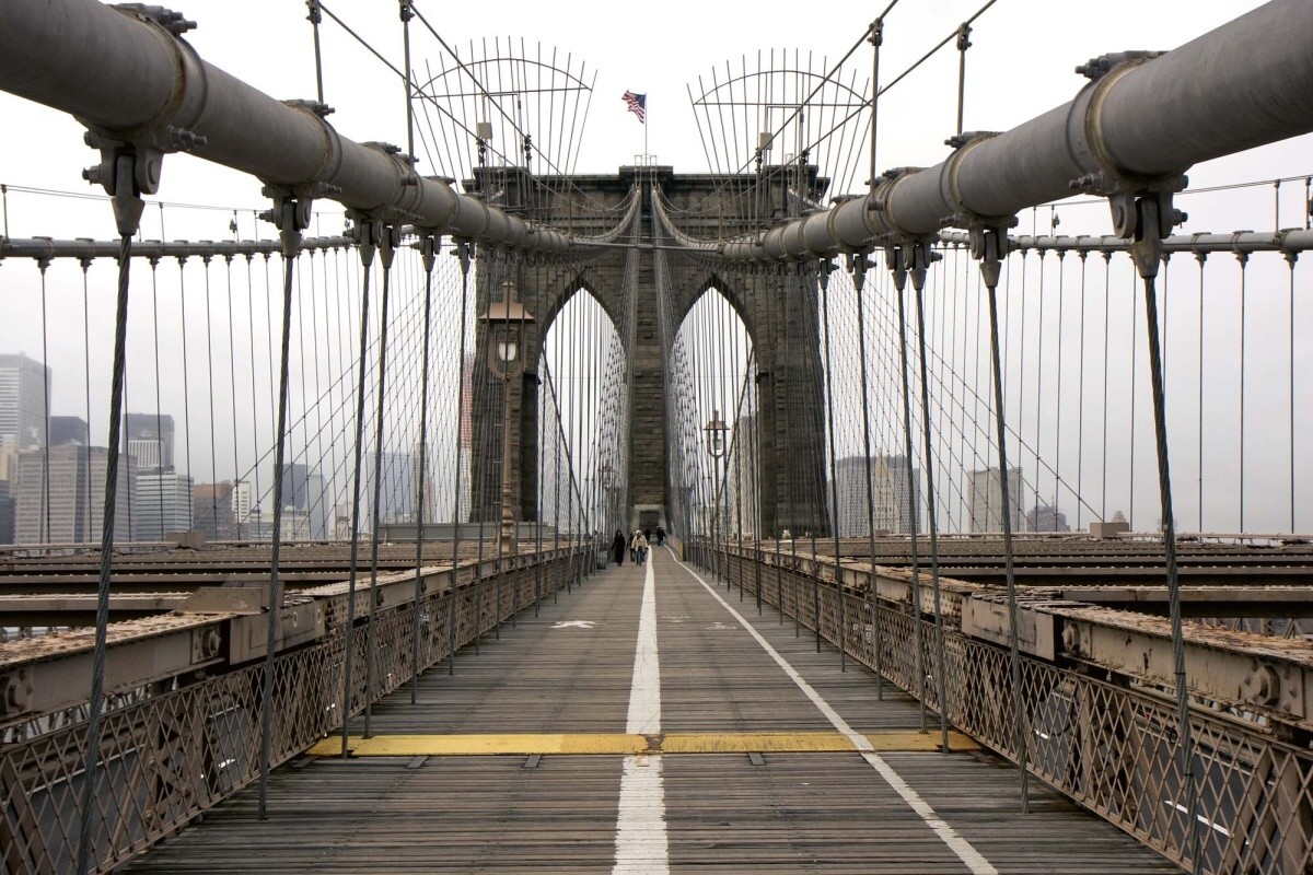 Fototapeta MS-5-2997 Pohľad na Brooklynský most 375 x 250 cm