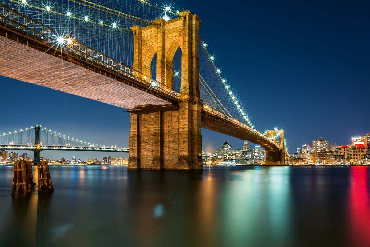 Fototapeta MS-5-3007 Brooklynský most z Manhattanu 375 x 250 cm