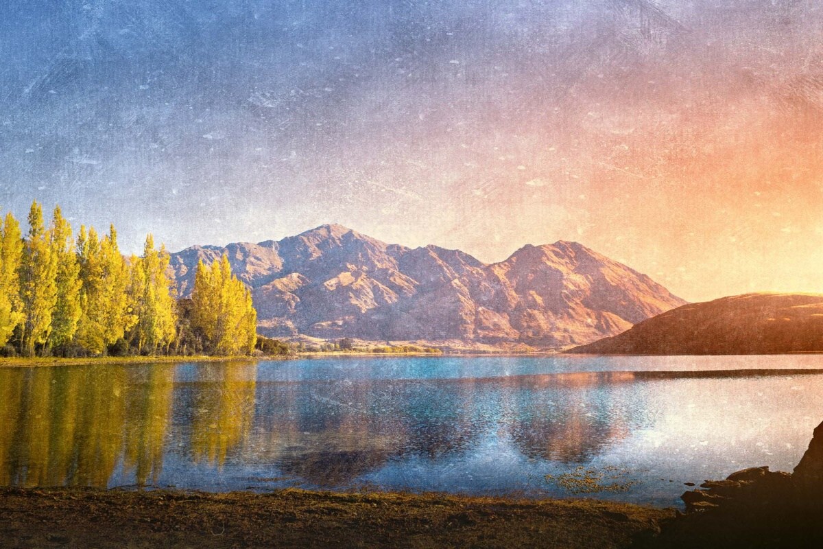 Fototapeta MS-5-2039 Prírodné horské jazero 375 x 250 cm
