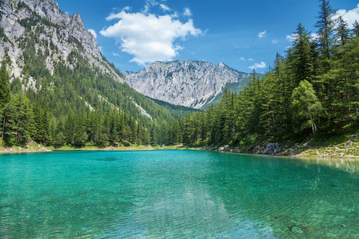 Fototapeta MS-5-3078 Rakúske Alpské jazero 375 x 250 cm