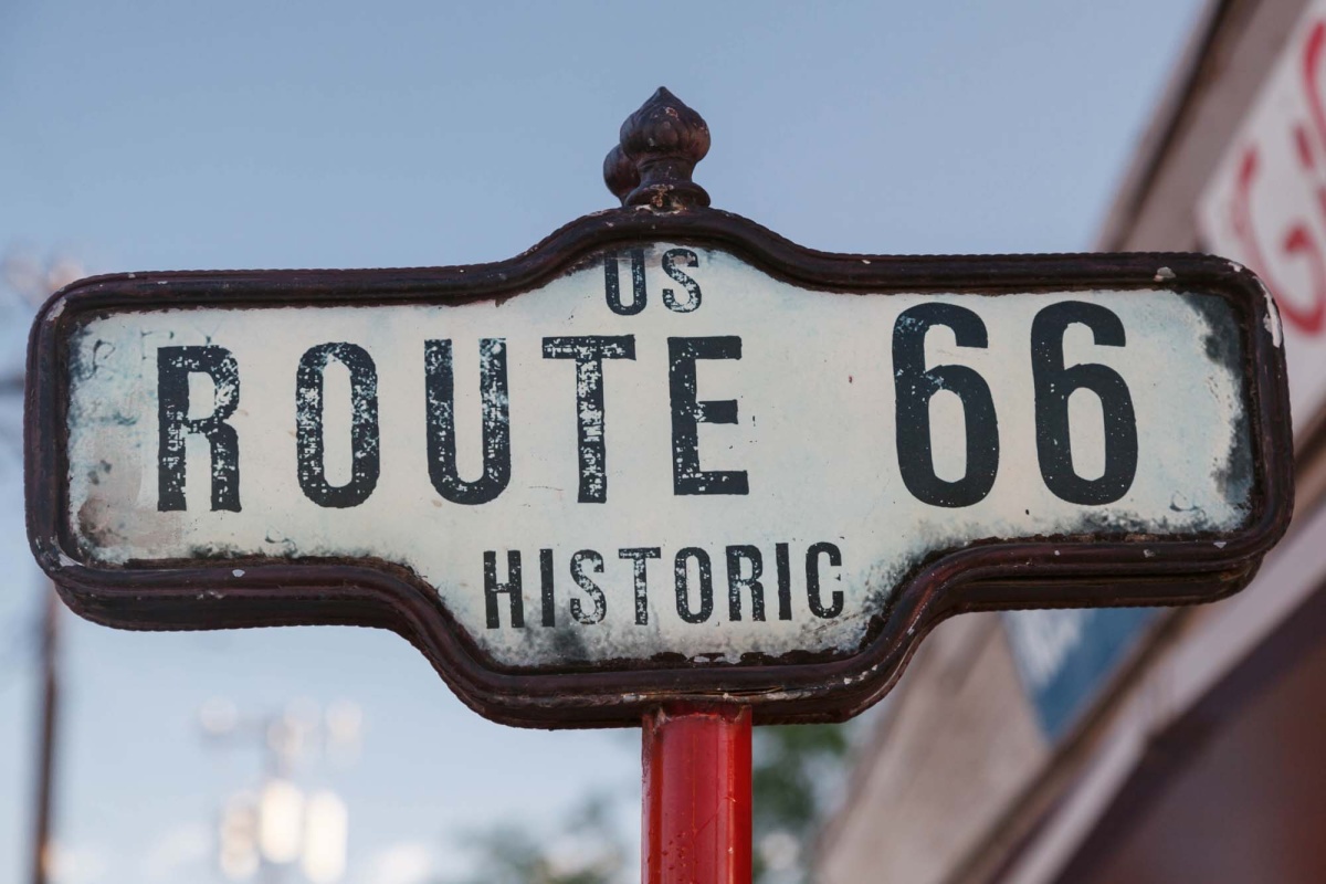 Fototapeta MS-5-2096 Historická značka Route 66 375 x 250 cm