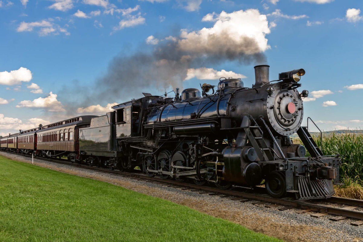 Fototapeta MS-5-2898 Historický parný vlak 375 x 250 cm