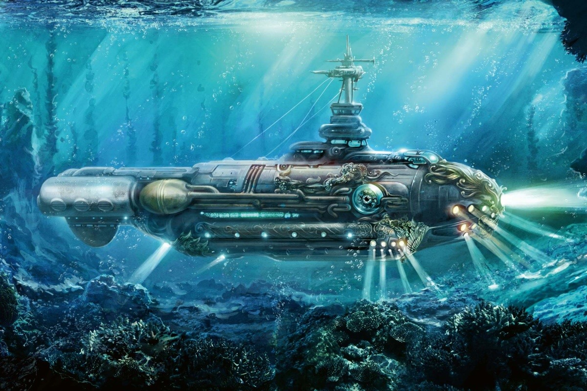Fototapeta MS-5-2925 Fantastická ponorka 375 x 250 cm
