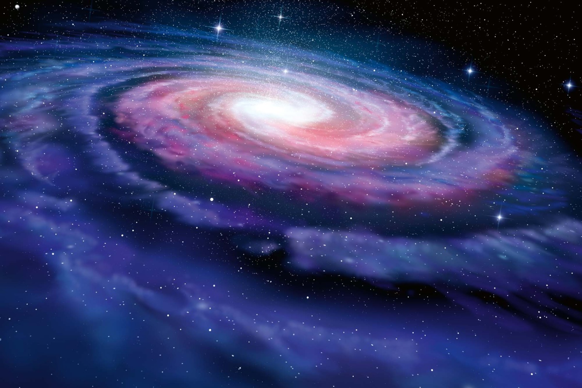 Fototapeta MS-5-2283 Ilustrácia špirálovej galaxie 375 x 250 cm