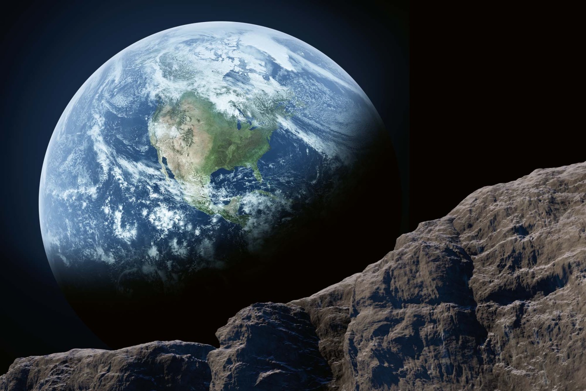 Fototapeta MS-5-2304 Zem videná z Mesiaca 375 x 250 cm