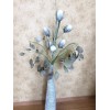 Dekoračný penový kvet - Flore 426 bielošedý, 70 cm