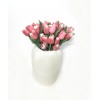 Dekoračný umelý kvet - Tulipán ružovo biely 40 cm