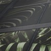 Tapeta s 3D efektom okna s výhľadom do džungle – sivá, zelená, čierna detail