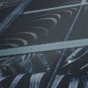 Tapeta s výhľadom na džungľu a 3D efektom – modrá, čierna detail
