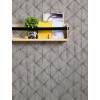 Tapeta na stenu so vzorom betónových dlaždíc 3D opotrebovaný vzhľad – sivá, antracitová