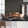 Tapeta do obývačky s 3D dizajnom dlaždíc s betónovým efektom – šedá, čierna, antracitová