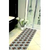 Kúpeľnové predložky - behúne - Šedé, oranžové šírka 65 cm