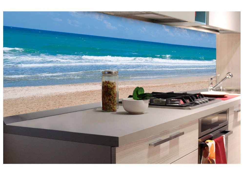 Fototapeta do kuchyne KI-180-090 Romantická pláž 60 x 180 cm